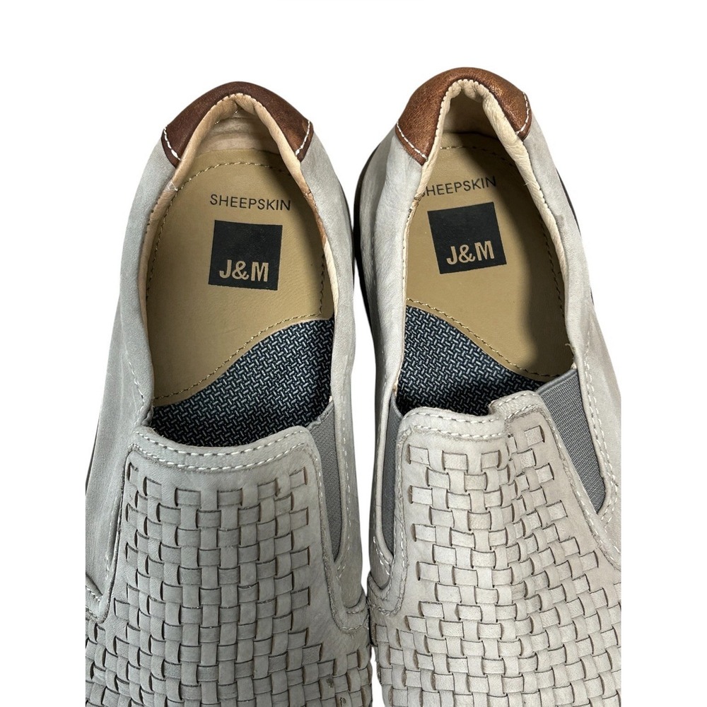 Johnston & Murphy McGuffey Woven Slip On Sheepskin Nubuck 11M - Picture 8 of 9